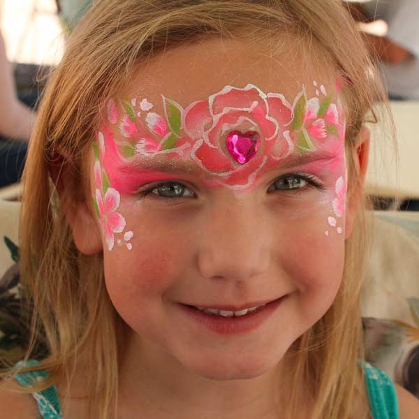 Rose heart mask by Auntie Stacey's face painting