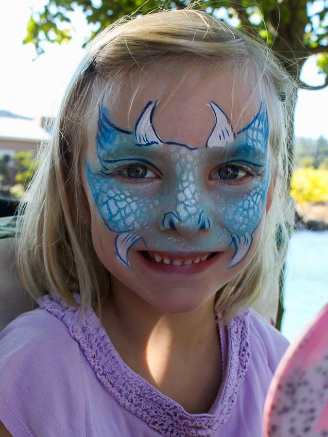 Blue Dragon Girl  Auntie Stacey's Face Painting
